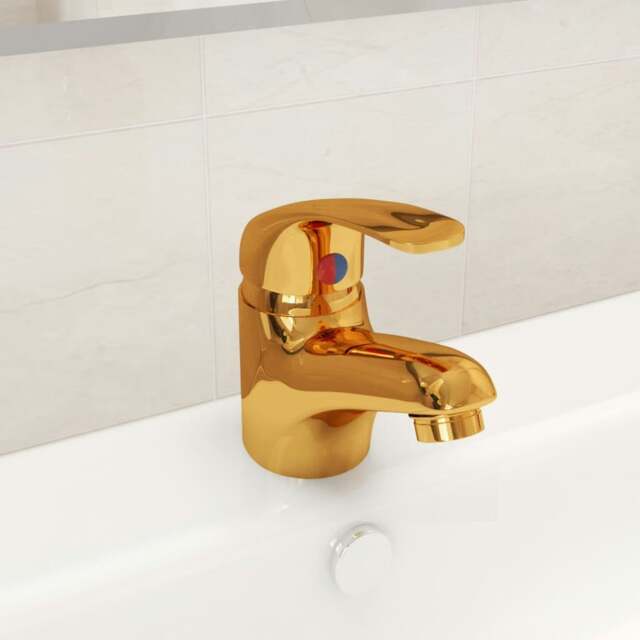 Rackhams Basin Mixer Tap Gold 13x10 cm