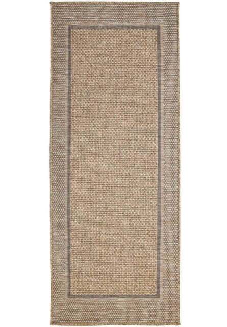 Rackhams Summer Latte Border Rug – Indoor/Outdoor - 80X200 cm - image 1