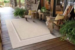 Rackhams Summer Latte Border Rug – Indoor/Outdoor - 80X200 cm - thumbnail 5