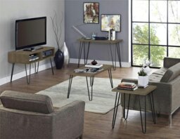 Rackhams Owen Retro TV-Stand Walnut look - Brown - thumbnail 4