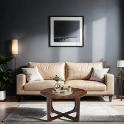 Rackhams Monco Natural Mango Wood Round Coffee Table - Dark - thumbnail 4