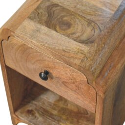 Rackhams Newton Mini Oak-ish Nightstand with a drawer and open shelf - thumbnail 5