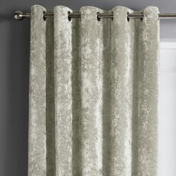 Rackhams Crushed Velvet Ready Made Eyelet Curtains - 117cm x 137cm - Navy - thumbnail 5