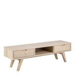 Rackhams A-Line TV Unit with 2 Drawers in White Oak - 1 - thumbnail 1