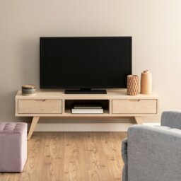 Rackhams A-Line TV Unit with 2 Drawers in White Oak - 1 - thumbnail 5
