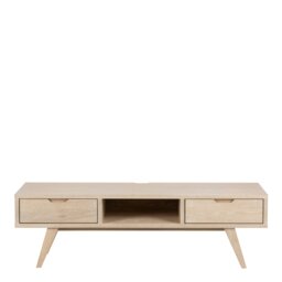 Rackhams A-Line TV Unit with 2 Drawers in White Oak - 1 - thumbnail 2