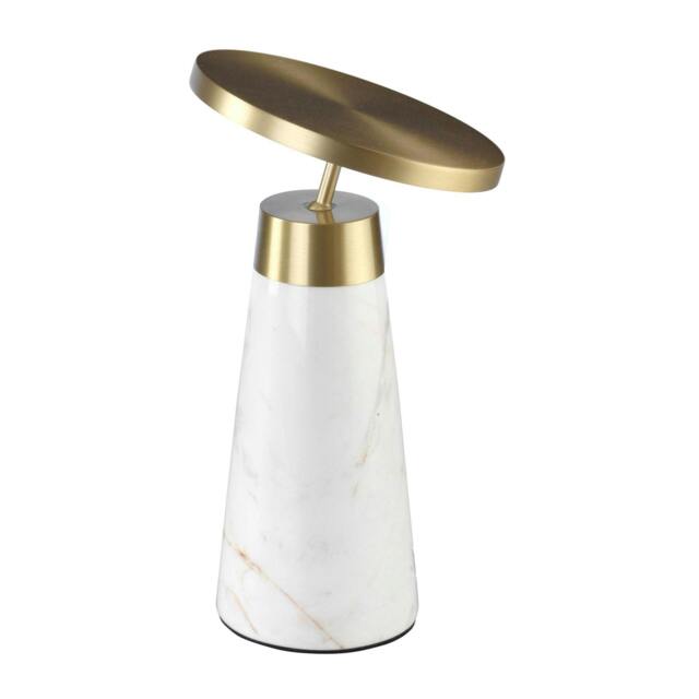 Rackhams Table Lamp in White Marble and Golden Steel 8034 - image 1