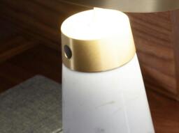 Rackhams Table Lamp in White Marble and Golden Steel 8034 - thumbnail 5