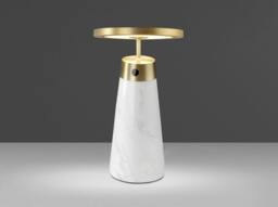 Rackhams Table Lamp in White Marble and Golden Steel 8034 - thumbnail 6