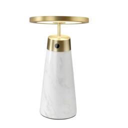 Rackhams Table Lamp in White Marble and Golden Steel 8034 - thumbnail 2