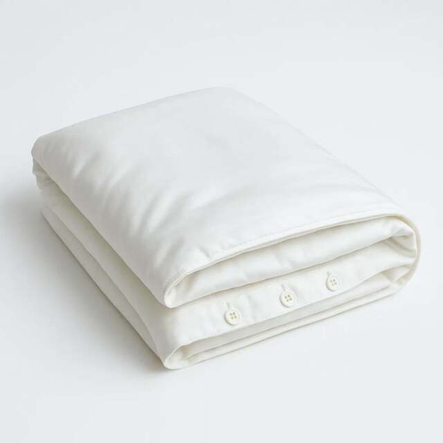 Rackhams Soft & Silky Duvet Cover in White (Organic Cotton) - Double - image 1