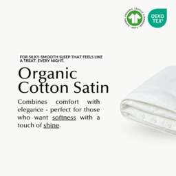 Rackhams Soft & Silky Duvet Cover in White (Organic Cotton) - Double - thumbnail 3