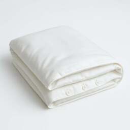 Rackhams Soft & Silky Duvet Cover in White (Organic Cotton) - Double - thumbnail 1
