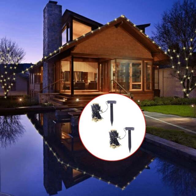 Rackhams LED Solar String Lights 2 pcs Warm White