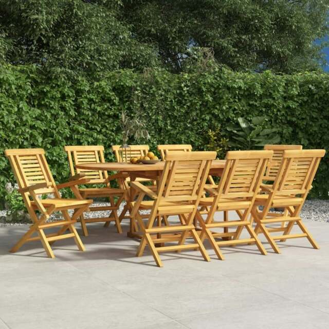 Rackhams Folding Garden Chairs 8 pcs 56x63x90 cm Solid Wood Teak
