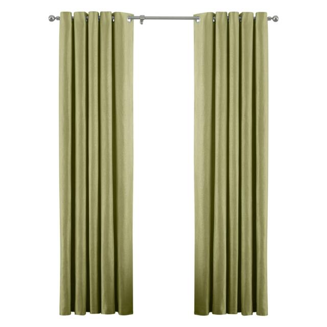 Rackhams Atlantic Eyelet Ringtop Curtains - Green - 229 x 183cm - Green - 100% Polyester