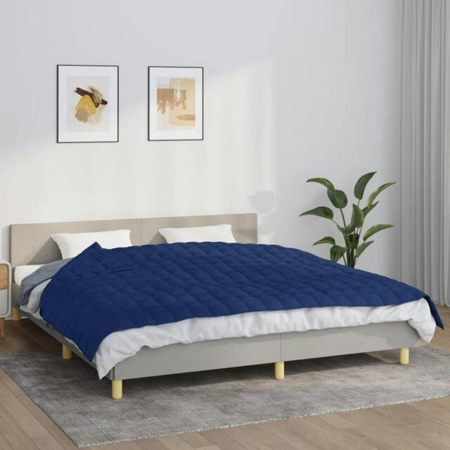 Rackhams Berkfield Weighted Blanket Blue 155x220 cm 7 kg Fabric