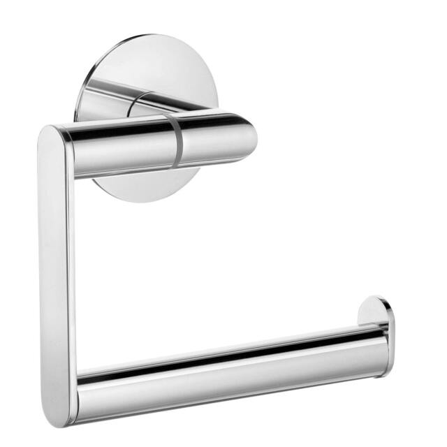 Rackhams Polished Chrome Self Adhesive Wall Mounted Toilet Roll Holder - image 1