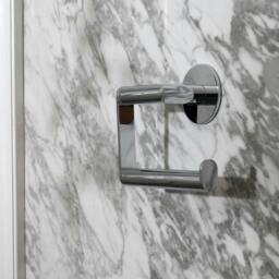 Rackhams Polished Chrome Self Adhesive Wall Mounted Toilet Roll Holder - thumbnail 2