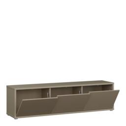 Rackhams Alice Springs Wide TV Cabinet with 3 Doors Push-to-Open in Taupe - W 154.2 X  H 41.5 X  D 34.9cm - 1 - Manufactured Wood - thumbnail 5