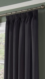 Rackhams Pencil Pleat Blackout Curtains - Silver - 168cm width x 137cm drop - thumbnail 5