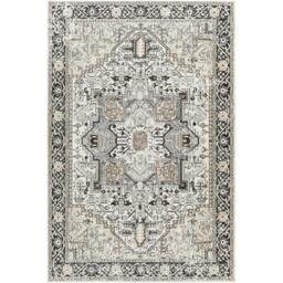 Rackhams Lavadora-Washable Black Beige Grey Traditional Vintage Boho Rug - 160 x 213 cm - thumbnail 2