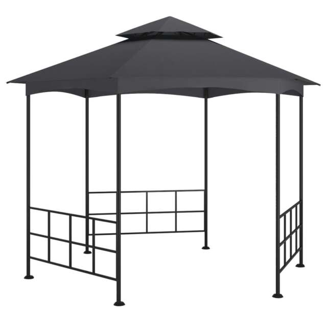 Rackhams Gazebo with Sidewalls 3.1x2.7 m Anthracite - Anthracite - Fabric (100% polyester with PA coating), steel