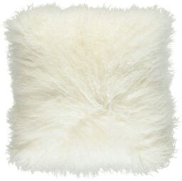 Rackhams Curly Sheepskin Cushion - Doublesided - 56x56 cm - 40x40 cm - Black - 40x40 cm - thumbnail 3
