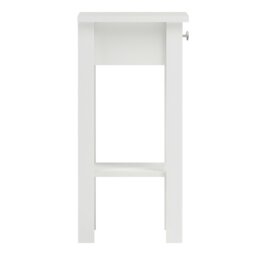 Rackhams Madrid Bedside Table with 1 Drawer in White - White - Manufactured wood - 1 - thumbnail 4
