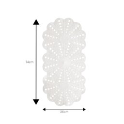 Rackhams Petal White 740 x 360mm Anti-slip Bath Mat - thumbnail 3