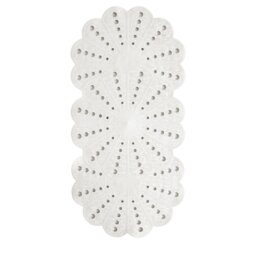 Rackhams Petal White 740 x 360mm Anti-slip Bath Mat - thumbnail 1