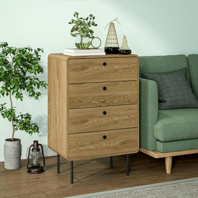 Rackhams Chest of Drawers for Bedroom, Modern 6 Drawer Dresser, Oak - Oak - 4 - image 1