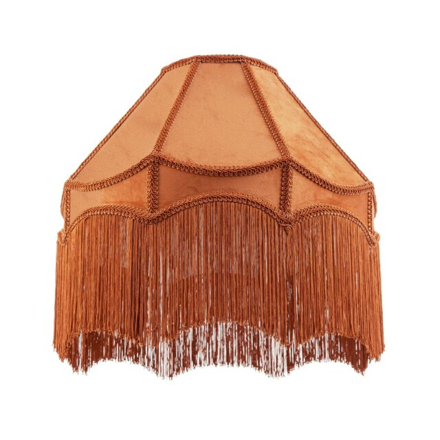 Rackhams Traditional Victorian Empire 40cm Lamp Shade in Ochre with Tassels - image 1