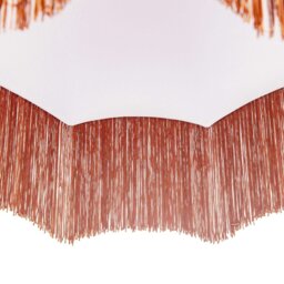 Rackhams Traditional Victorian Empire 40cm Lamp Shade in Ochre with Tassels - thumbnail 4