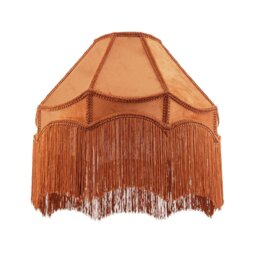Rackhams Traditional Victorian Empire 40cm Lamp Shade in Ochre with Tassels