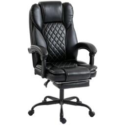 Rackhams Home Office Chair Reclining Function High Back - Black - thumbnail 2