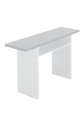 Rackhams Gray Top Rectangular Narrow Console Table Breakfast Coffee Bar Table - Grey - thumbnail 5