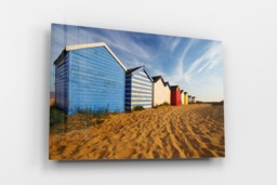 Rackhams Beach Huts - Framed Print 20 x 16 inch - thumbnail 2