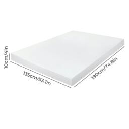 Rackhams Mattress Topper 4 Inch Cooling Gel Memory Foam Double Non Slip Washable - thumbnail 3