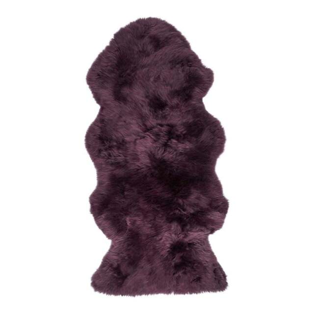 Rackhams New Zealand Sheepskin - Long Wool - Rug 135 cm - Aubergine - image 1