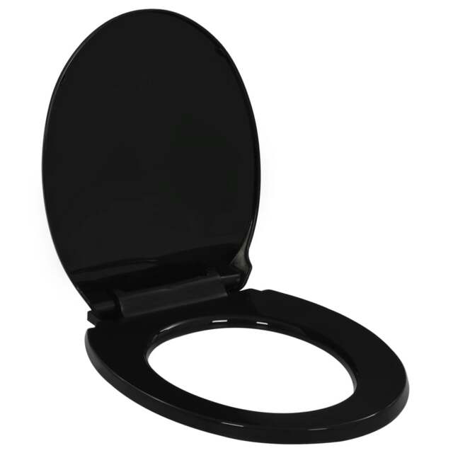 Rackhams Soft-close Toilet Seat with Quick-release Design Black