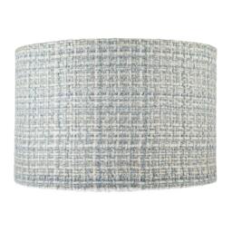 Rackhams Modern drum Lamp Shade Upholstered in Soft Woven Boucle Style Fabric - thumbnail 5