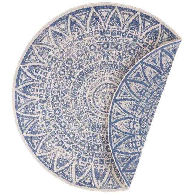 Rackhams Indoor - Outdoor Round Lilja Vintage Blue Rug - Ø 100 cm - image 1