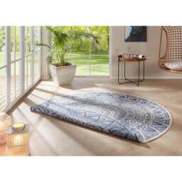 Rackhams Indoor - Outdoor Round Lilja Vintage Blue Rug - Ø 100 cm - thumbnail 3