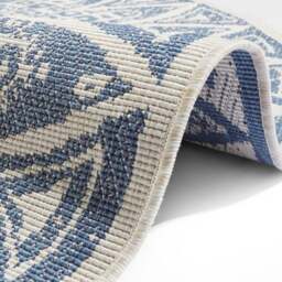 Rackhams Indoor - Outdoor Round Lilja Vintage Blue Rug - Ø 100 cm - thumbnail 2