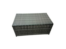 Rackhams Outdoor Love Sofa Reclining Chair Coffee Table Set Garden Rattan Furniture Set 8 Seater with 4 Stools Side Table Dark Grey - thumbnail 3