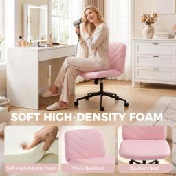 Rackhams Criss Cross Legged Office Chair Height Adjustable Pink - thumbnail 5