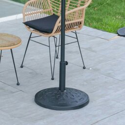 Rackhams 3M Sunshade Parasol Backyard Garden Tilt Umbrella with Crank - Only Round Resin Base B - thumbnail 1