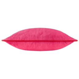 Rackhams Meridian Velvet Cushion Cover - Hot Pink/Red - 45cm x 45cm - Hot Pink/Red - 100% Polyester - thumbnail 3