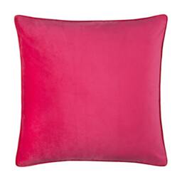 Rackhams Meridian Velvet Cushion Cover - Hot Pink/Red - 45cm x 45cm - Hot Pink/Red - 100% Polyester